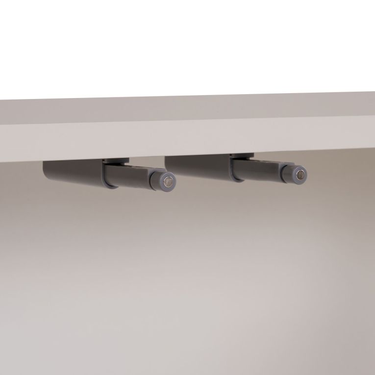 Mobile Porta tv Bianco Crema Apertura a Ribalta 4 Ante 180x32x45h cm, 2 Vani - Noma