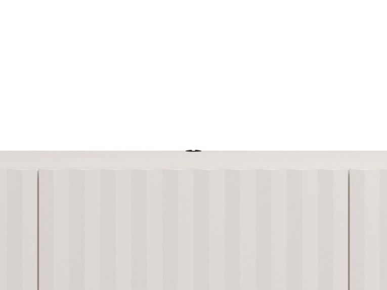 Mobile Porta tv Bianco Crema Beige un Ripiano 3 Ante 192x42x32h cm, 3 Vani - Fossa