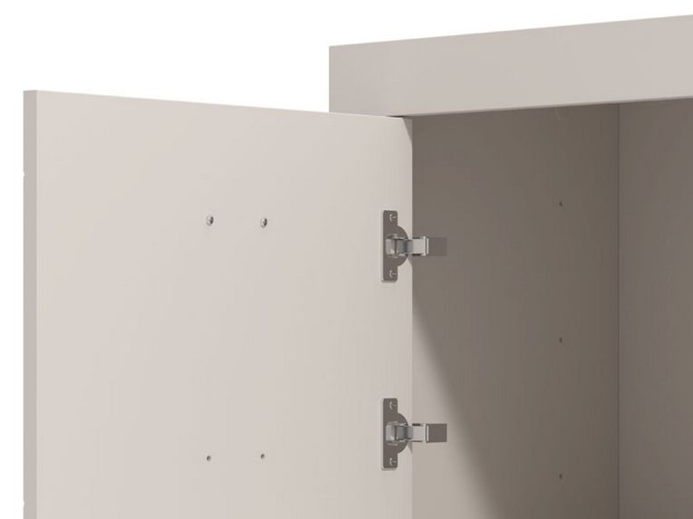 Mobile Porta tv Bianco Crema Nero 2 Ripiani 2 Ante 147.5x41.5x53.5h cm, 4 Vani - Sillaro