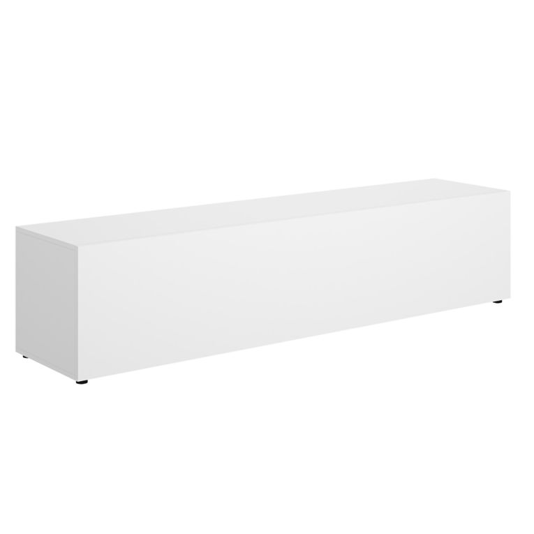 Mobile Porta tv Bianco un Ripiano Un'anta 42x180x42h cm, 2 Vani - Borger