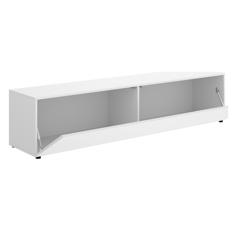 Mobile Porta tv Bianco un Ripiano Un'anta 42x180x42h cm, 2 Vani - Borger