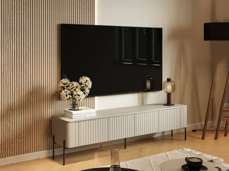 Mobile porta TV Brembana, 190x40 h50 cm, Beige