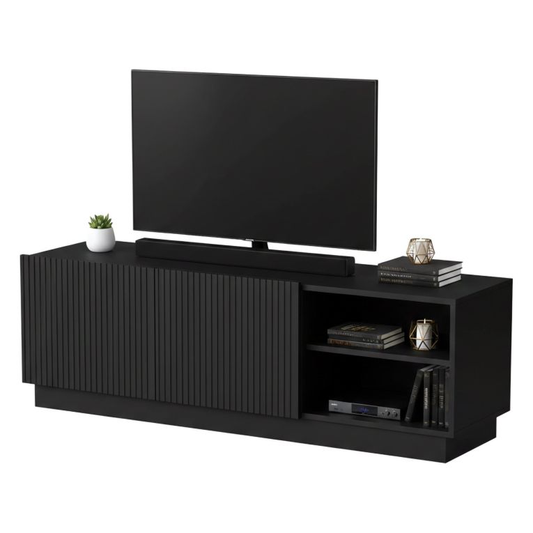 Mobile porta TV Finita, 150x40 h48 cm, Nero
