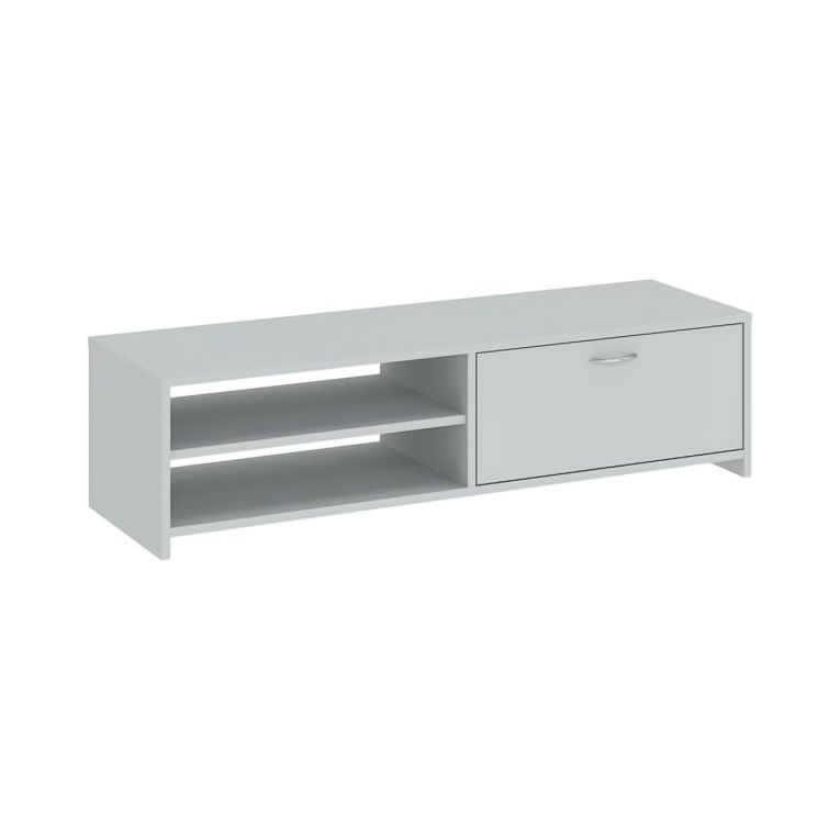 Mobile Porta tv Grigio un Cassetto 2 Ripiani 120x39x31h cm, 2 Vani - Lihamo