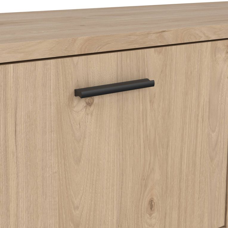 Mobile porta TV Honorine, Credenza da soggiorno, Armadio basso per TV, Base parete attrezzata, 40x147 h57 cm, Rovere
