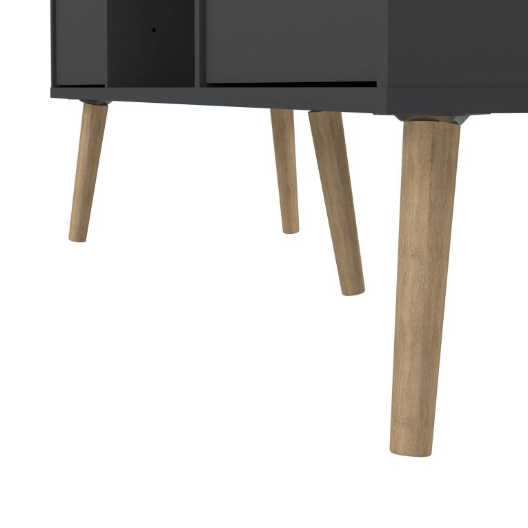Mobile porta TV Jolie, Credenza da soggiorno, Armadio basso per TV, Base parete attrezzata, 39x117 h61 cm, Grigio
