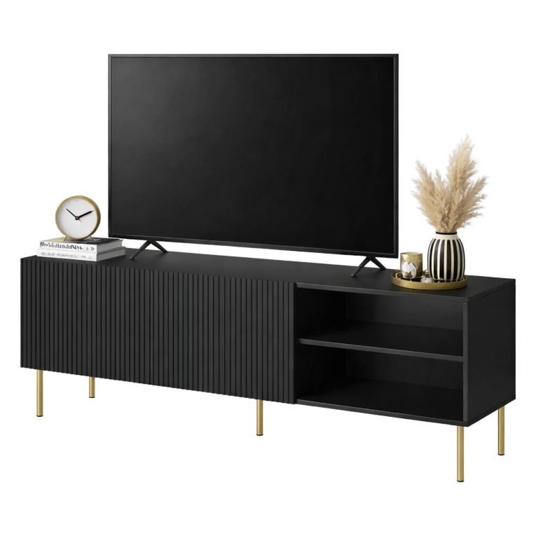 Mobile porta TV Magnano, 150x42 h52 cm, Nero
