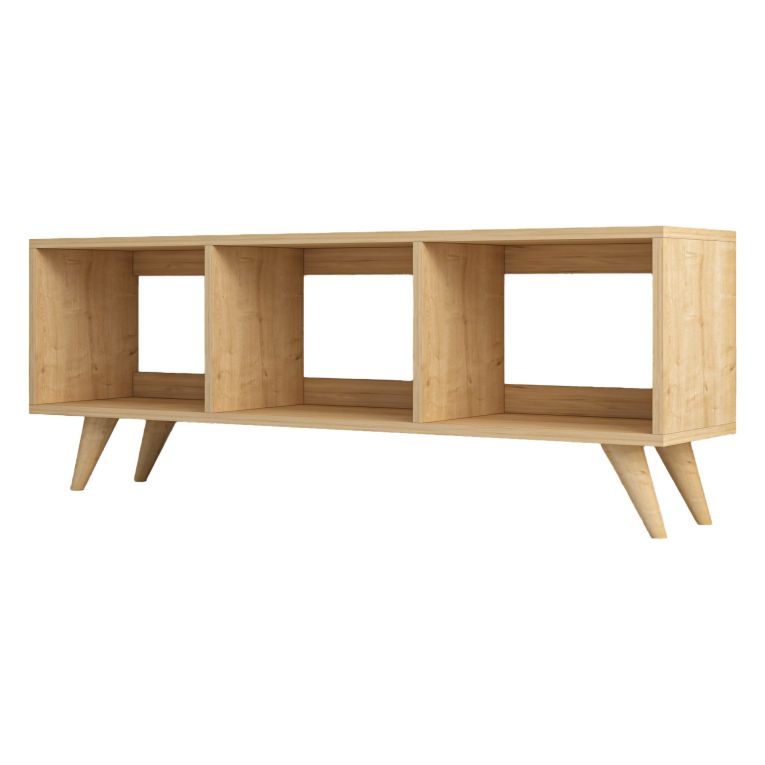 Mobile Porta tv Marrone 3 Vani Peso Supportato 40 kg 120x30x48h cm, Installazione a Terra - Sizzano