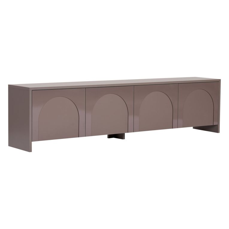 Mobile Porta tv Marrone Bronzo Apertura a Ribalta 4 Ante 180x32x45h cm, 2 Vani - Noma