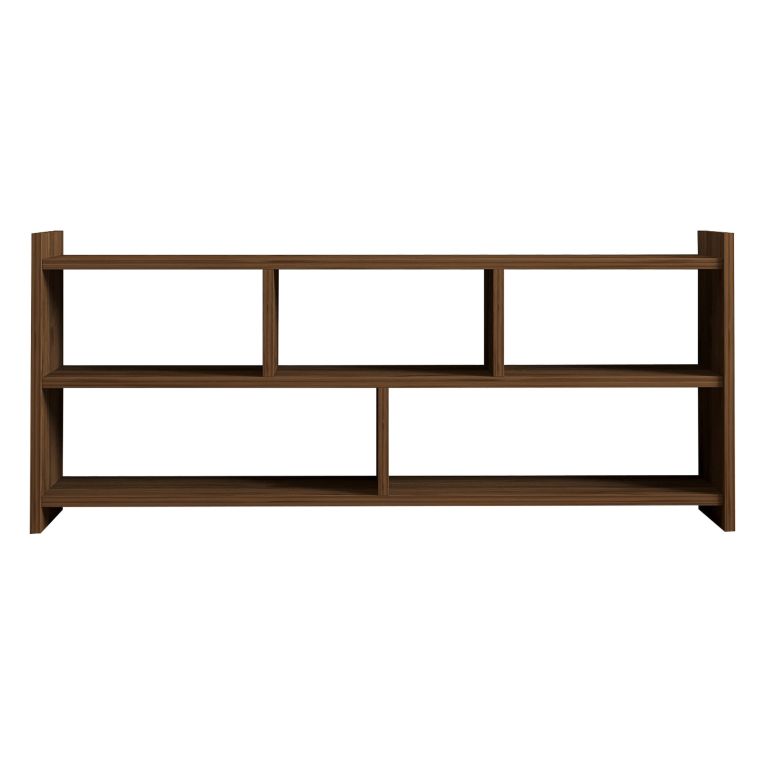 Mobile Porta tv Marrone Noce 5 Ripiani 5 Vani 118x28x55h cm, Peso Supportato 40 kg - Loreglia
