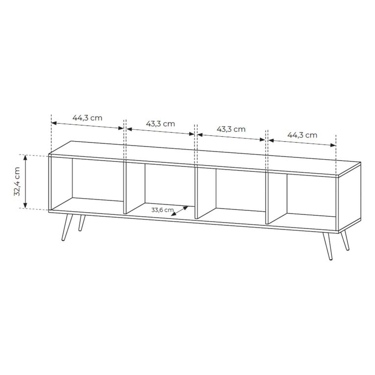 Mobile Porta tv Marrone Noce Nero un Ripiano 4 Ante 183x40x54h cm, con led - Kafami