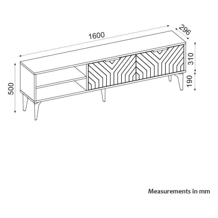 Mobile Porta tv Marrone Noce un Ripiano 2 Ante 160x30x50h cm, 5 Vani - Sambuci