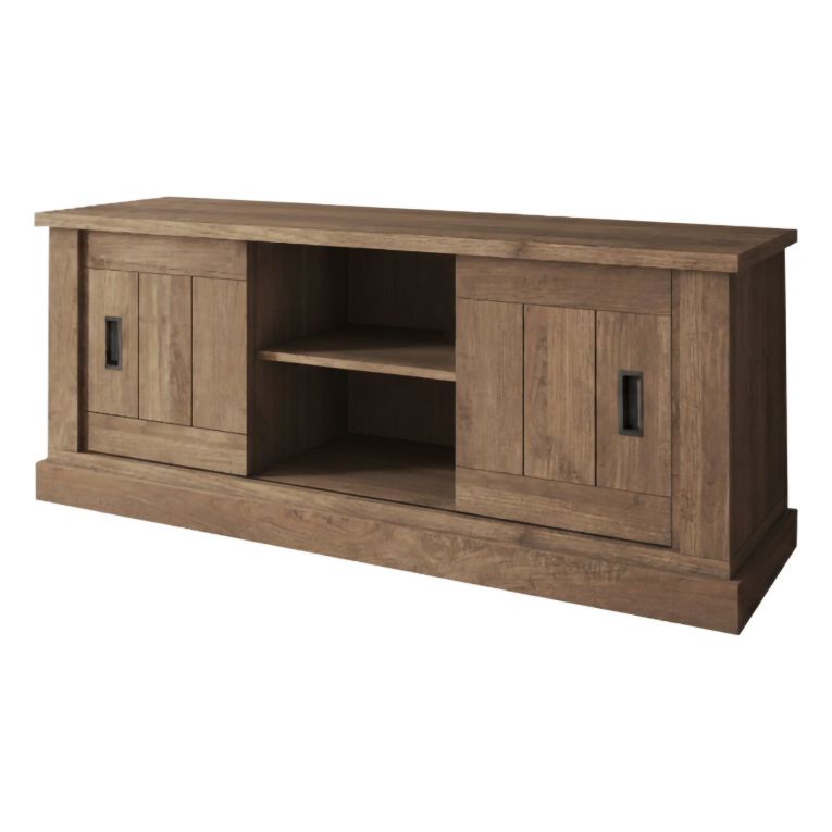 Mobile Porta tv Marrone Noce un Ripiano 2 Ante 45x46x60h cm, 4 Vani - Mesola