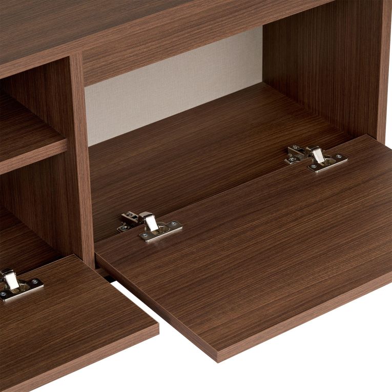 Mobile Porta tv Marrone Noce un Ripiano 3 Ante 160x30x42h cm, 4 Vani - Morrigan