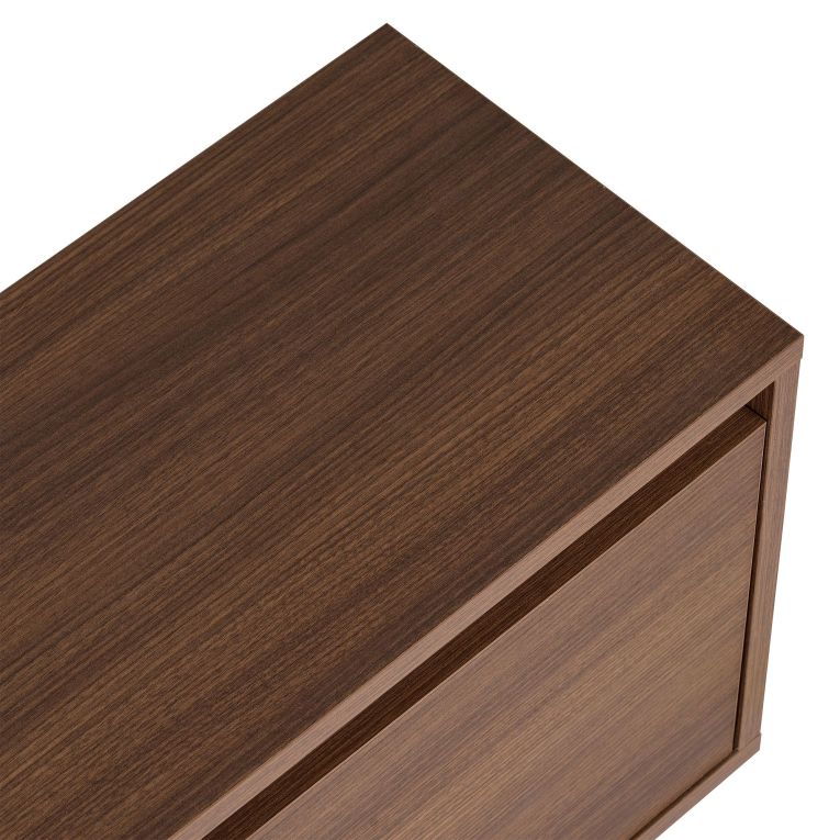 Mobile Porta tv Marrone Noce un Ripiano 3 Ante 160x30x42h cm, 4 Vani - Morrigan