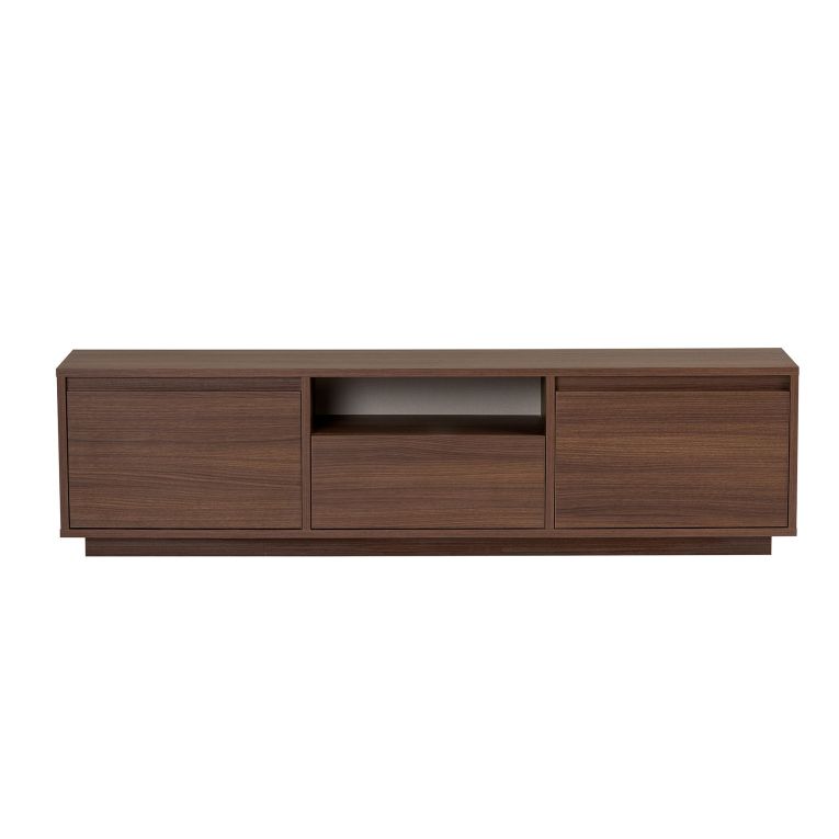 Mobile Porta tv Marrone Noce un Ripiano 3 Ante 160x30x42h cm, 4 Vani - Morrigan