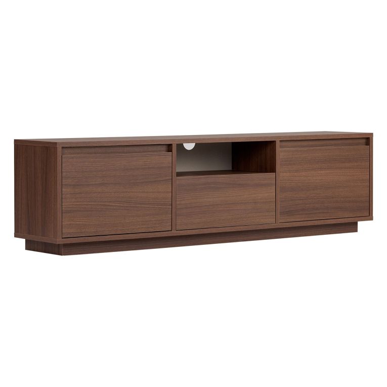 Mobile Porta tv Marrone Noce un Ripiano 3 Ante 160x30x42h cm, 4 Vani - Morrigan