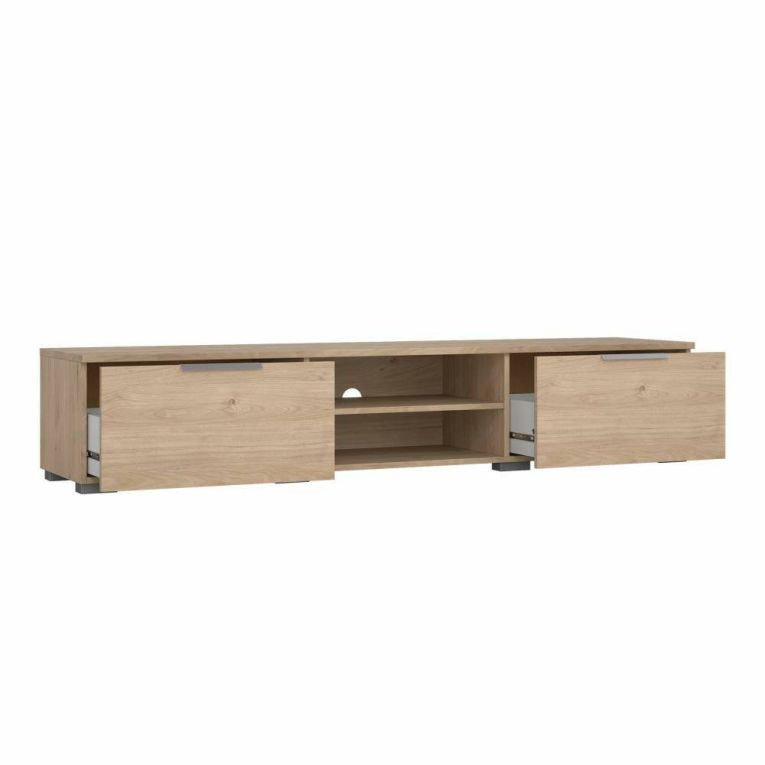 Mobile Porta tv Marrone Rovere 2 Cassetti un Ripiano 173x40x33h cm, 4 Vani - Ammiro