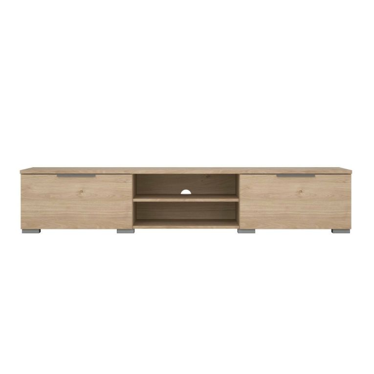 Mobile Porta tv Marrone Rovere 2 Cassetti un Ripiano 173x40x33h cm, 4 Vani - Ammiro