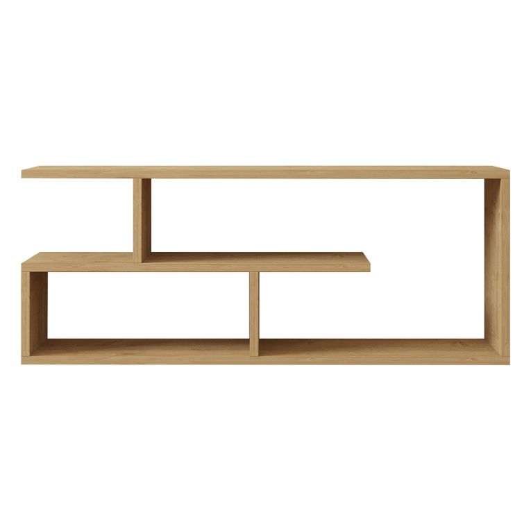 Mobile Porta tv Marrone Rovere 2 Ripiani 4 Vani 100x30x40h cm, Peso Supportato 40 kg - Foglizzo
