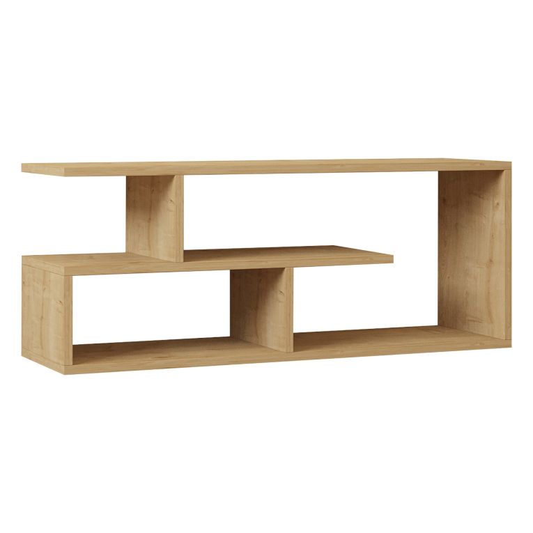Mobile Porta tv Marrone Rovere 2 Ripiani 4 Vani 100x30x40h cm, Peso Supportato 40 kg - Foglizzo