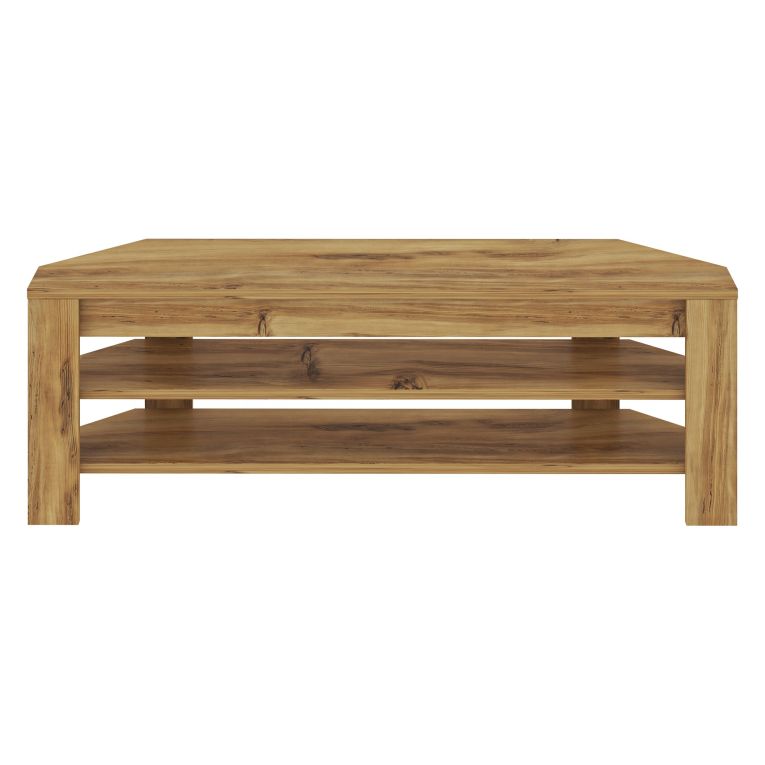 Mobile Porta tv Marrone Rovere 2 Ripiani Angolare 120x30x40h cm, Peso Supportato 40 kg - Venezze