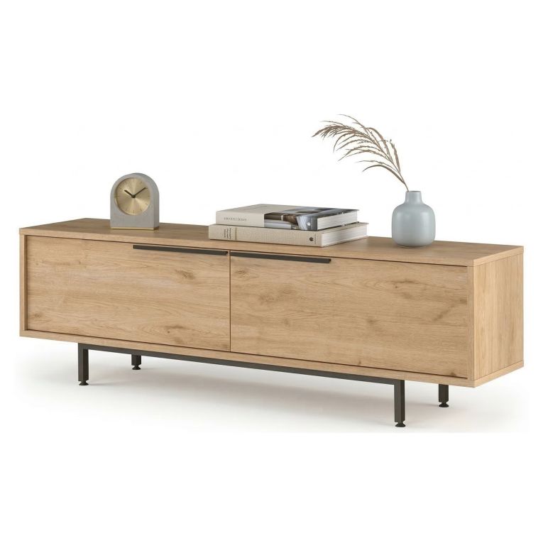 Mobile Porta tv Marrone Rovere 2 Vani 2 Ante 160x36x45h cm, Apertura a Ribalta - Palmi