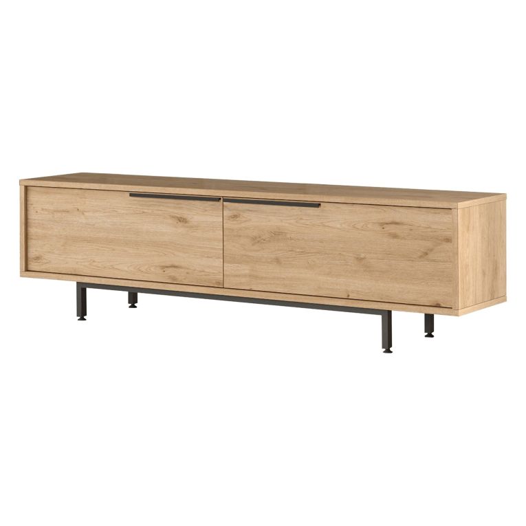 Mobile Porta tv Marrone Rovere 2 Vani 2 Ante 160x36x45h cm, Apertura a Ribalta - Palmi