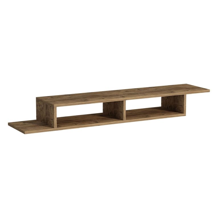Mobile Porta tv Marrone Rovere 2 Vani Peso Supportato 40 kg 120x30x18h cm, Installazione Sospeso - Ivrea
