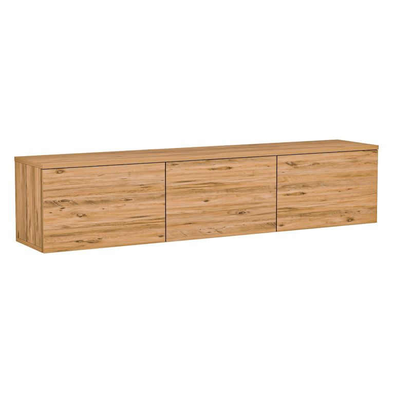 Mobile Porta tv Marrone Rovere 3 Vani 3 Ante 160x32x35h cm, Apertura a Ribalta - Surrigone