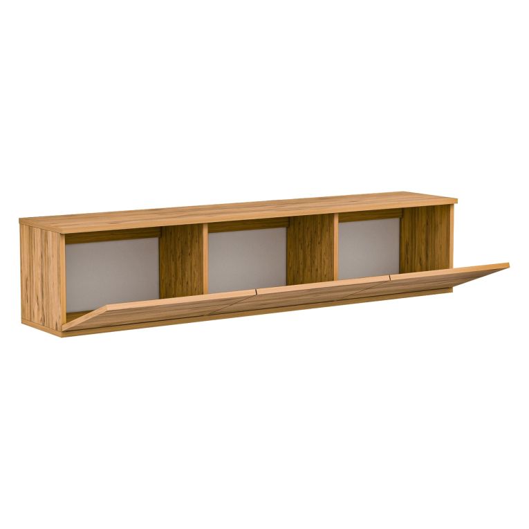 Mobile Porta tv Marrone Rovere 3 Vani 3 Ante 160x32x35h cm, Apertura a Ribalta - Surrigone