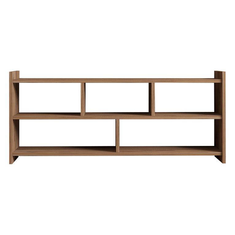 Mobile Porta tv Marrone Rovere 5 Ripiani 5 Vani 118x28x55h cm, Peso Supportato 40 kg - Loreglia