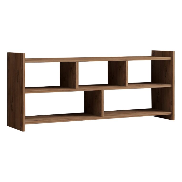 Mobile Porta tv Marrone Rovere 5 Ripiani 5 Vani 118x28x55h cm, Peso Supportato 40 kg - Loreglia