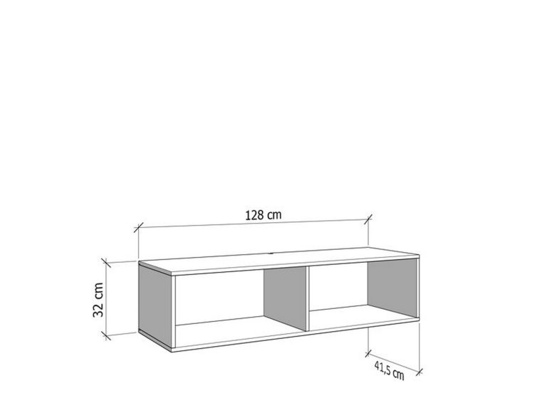 Mobile Porta tv Marrone Rovere Nodi un Ripiano 2 Ante 128x41.5x32h cm, Anta Effetto Rigato - Colico