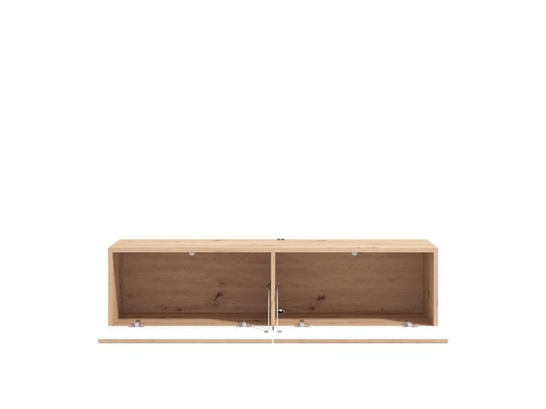 Mobile Porta tv Marrone Rovere Nodi un Ripiano 2 Ante 128x41.5x32h cm, Anta Effetto Rigato - Colico