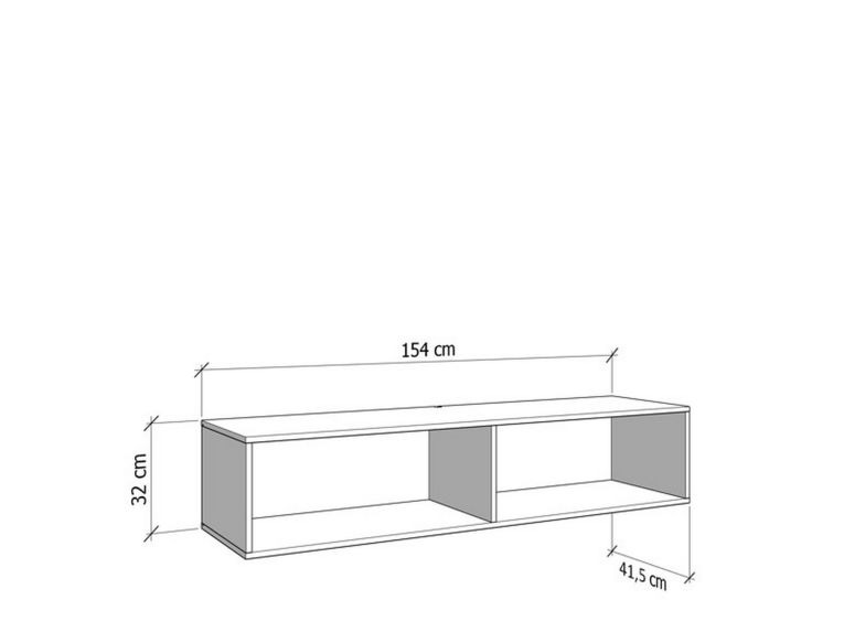 Mobile Porta tv Marrone Rovere Nodi un Ripiano 2 Ante 154x41.5x32h cm, Anta Effetto Rigato - Cedrasco