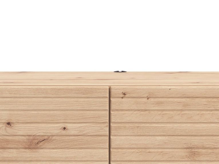 Mobile Porta tv Marrone Rovere Nodi un Ripiano 2 Ante 154x41.5x32h cm, Anta Effetto Rigato - Cedrasco