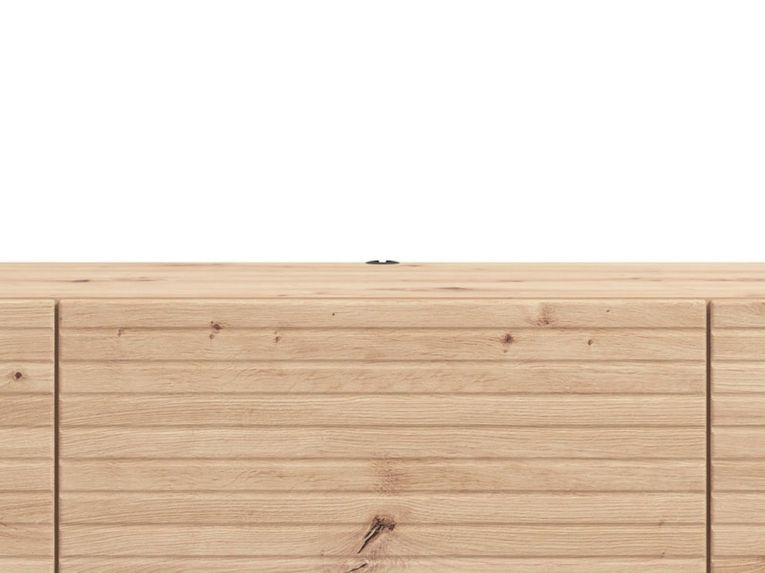 Mobile Porta tv Marrone Rovere Nodi un Ripiano 3 Ante 192x41.5x32h cm, Anta Effetto Rigato - Melazzo