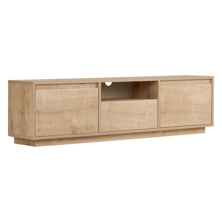 Mobile Porta tv Marrone Rovere un Ripiano 3 Ante 160x30x42h cm, 4 Vani - Morrigan