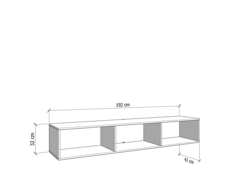 Mobile Porta tv Nero Nero Antracite un Ripiano 3 Ante 192x42x32h cm, 3 Vani - Fossa