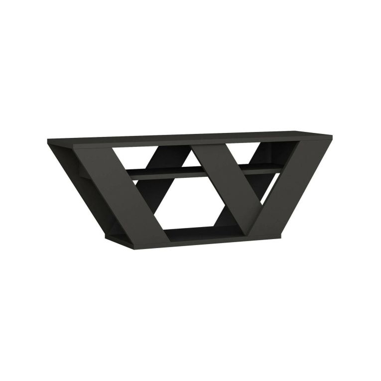 Mobile porta TV Pegasus, Supporto per televisione da salotto, Credenza bassa da soggiorno, Base porta TV, 110x30h40 cm, Antracite