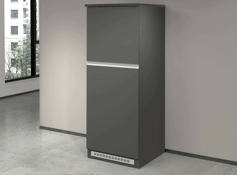 Mobile portafrigo 2 ante 60x165h cm antracite e ardesia - Mesarthim