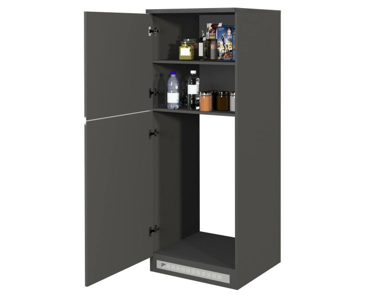 Mobile portafrigo 2 ante 60x165h cm antracite e ardesia - Mesarthim
