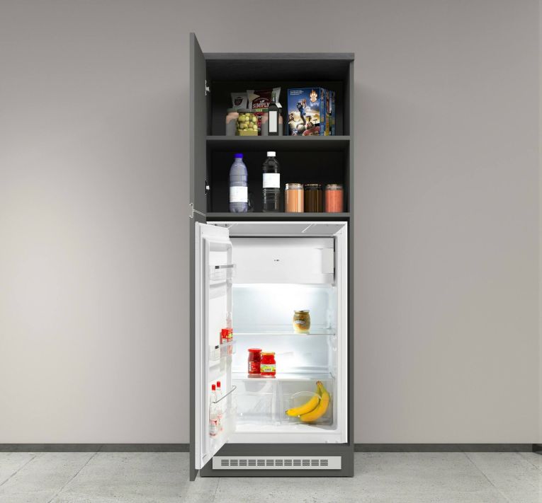 Mobile portafrigo 2 ante 60x165h cm antracite e ardesia - Mesarthim
