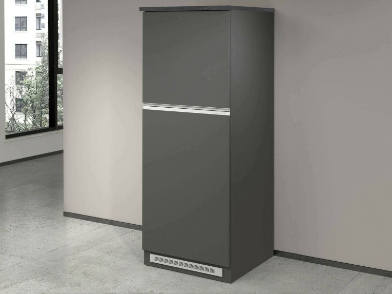 Mobile portafrigo 2 ante 60x165h cm antracite e ardesia - Mesarthim