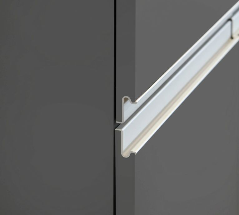 Mobile portafrigo 2 ante 60x165h cm antracite e rovere - Mesarthim