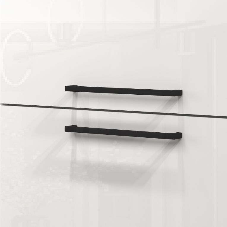 Mobile portafrigo 2 ante 60x165h cm bianco lucido e rovere - Mesarthim