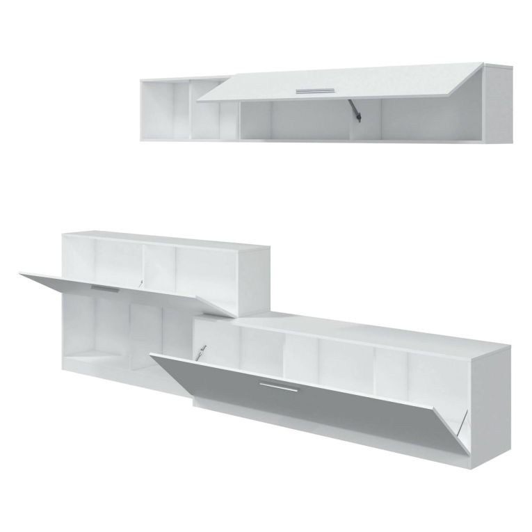 Mobile salotto 6 ripiani 260cm bianco - Vobarno
