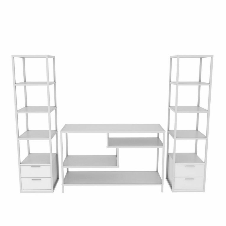 Mobile salotto modulabile 198cm bianco - Felion