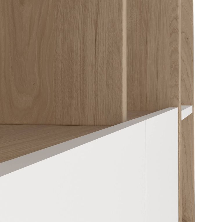 Mobile salotto multifunzione 240cm rovere e bianco - Litvjak